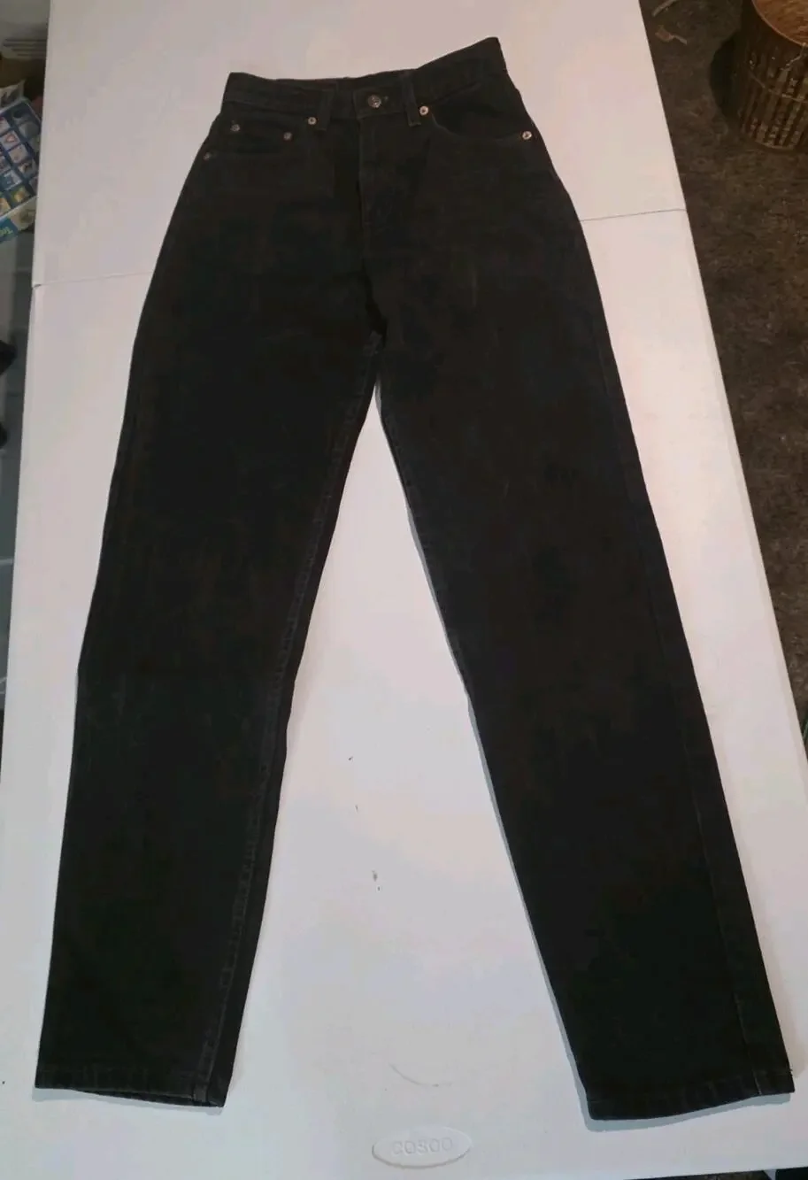 VINTAGE Levi's 550 Jeans Mens 29x34 Black Relaxed Tapered Leg Made in USA 90s